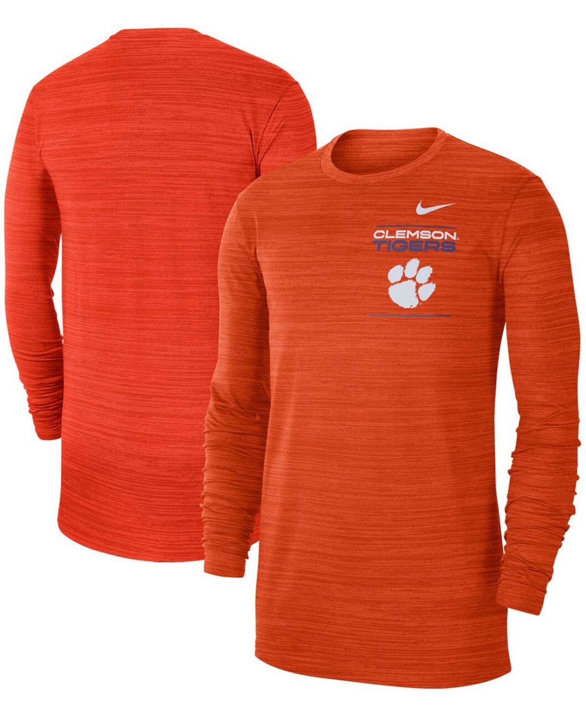 Nike Mens Clemson Tigers 2021 Sideline Velocity Performance Long Sleeve T-Shirt Product Image