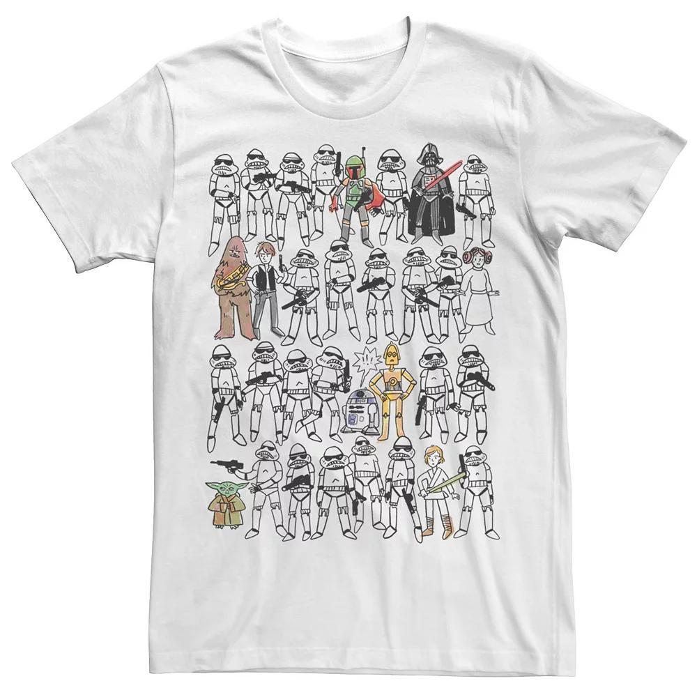Men's Star Wars Group Line-Up Sketch Graphic Tee,  Product Image