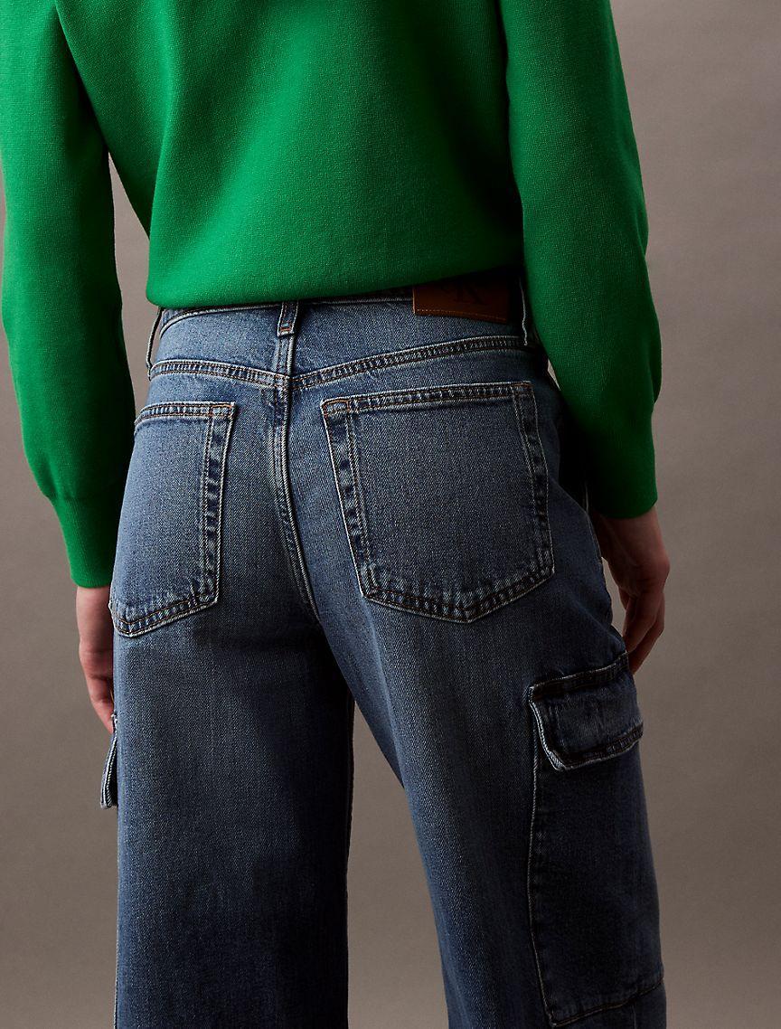 Cargo Wide Leg Fit Jeans Product Image