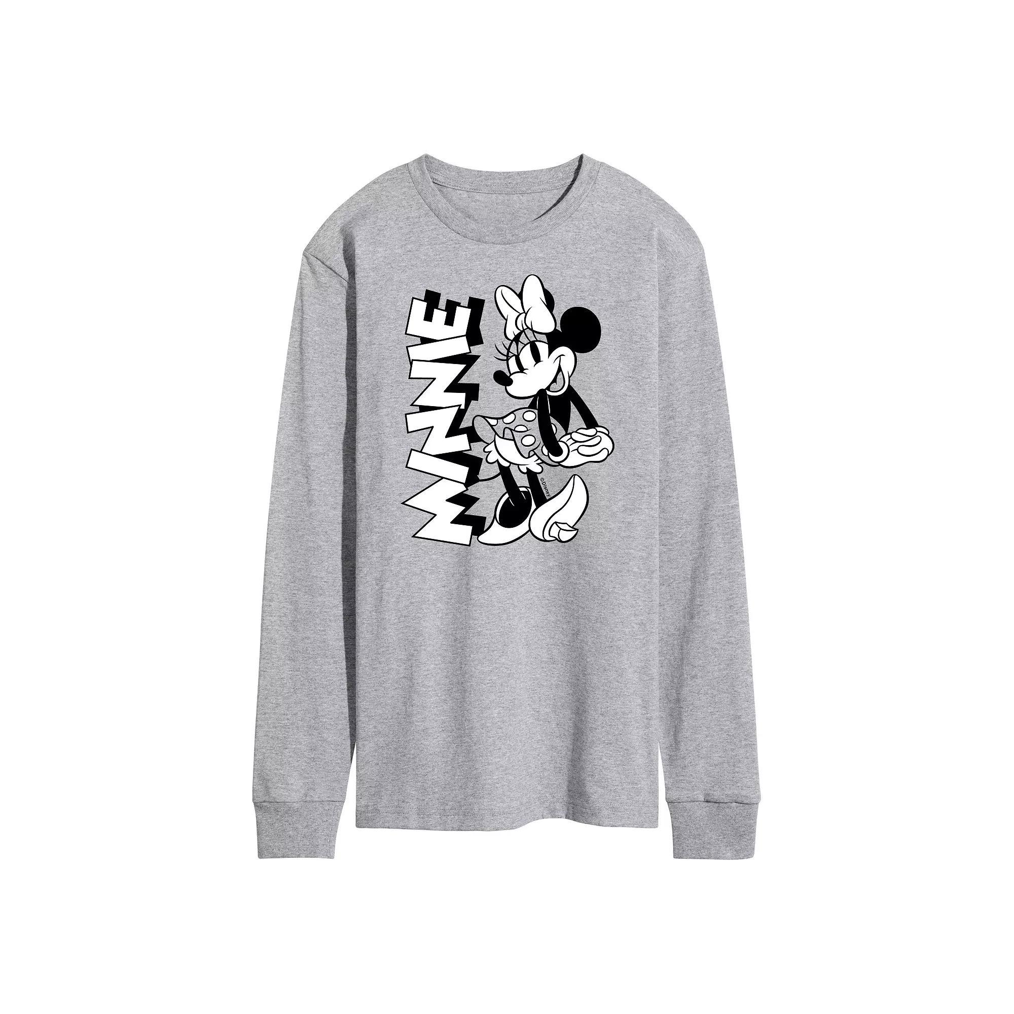 Disney's Minnie Mouse Men's Long Sleeve Graphic Tee,  Product Image