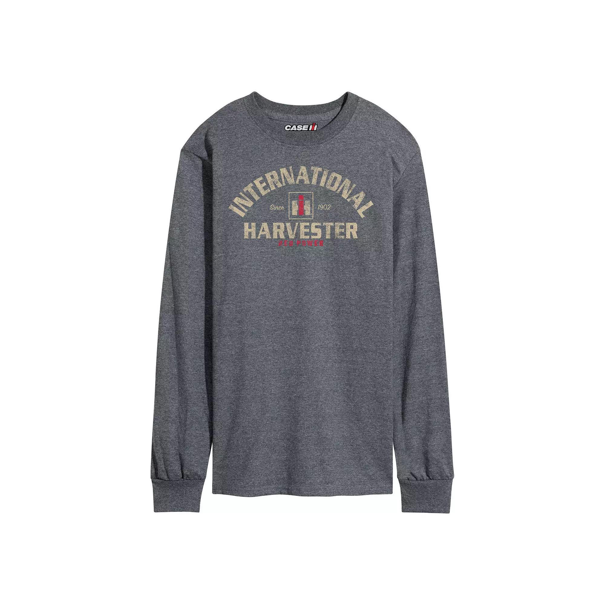 Men's Case IH Harvester Long Sleeve Tee, Size: XL, Gray Product Image