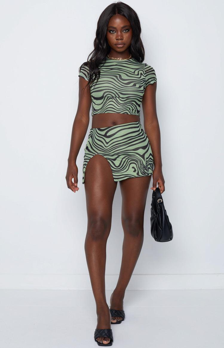 Rosalie Green Crop Top Product Image