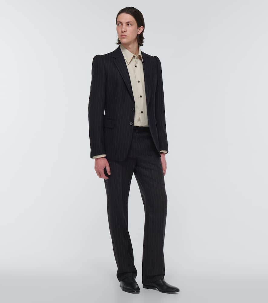 DRIES VAN NOTEN Pinnet Pinstripe Straight Pants In Navy Product Image