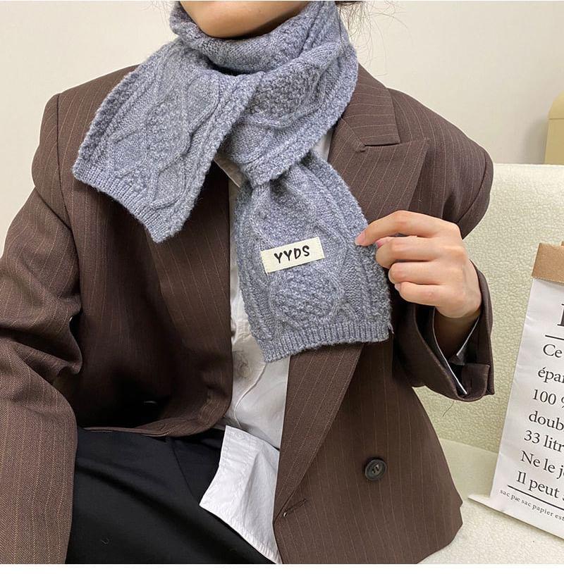 Plain Cable Knit Scarf Product Image