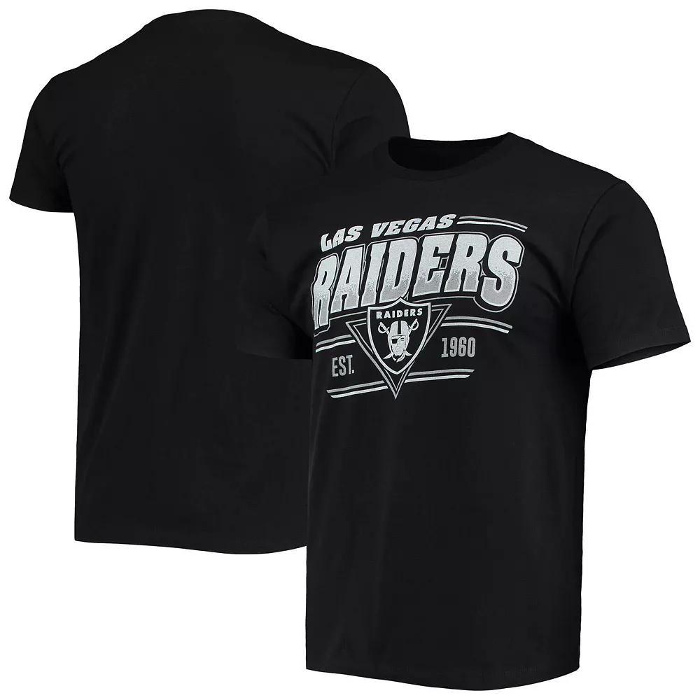Men's Junk Food Black Las Vegas Raiders Throwback T-Shirt,  Product Image