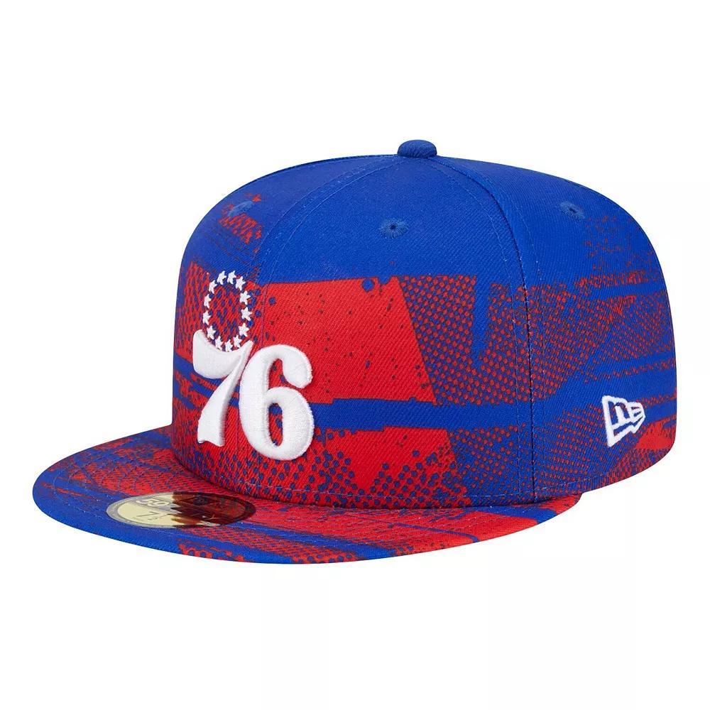 Men's New Era Royal Philadelphia 76ers Tip-Off 59FIFTY Fitted Hat, Size: 7 5/8, 76r Blue Product Image
