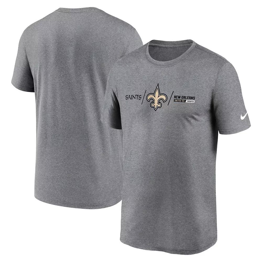 Men's Nike Heather Gray Michigan State Spartans Primetime Legend Wordmark T-Shirt,  Product Image