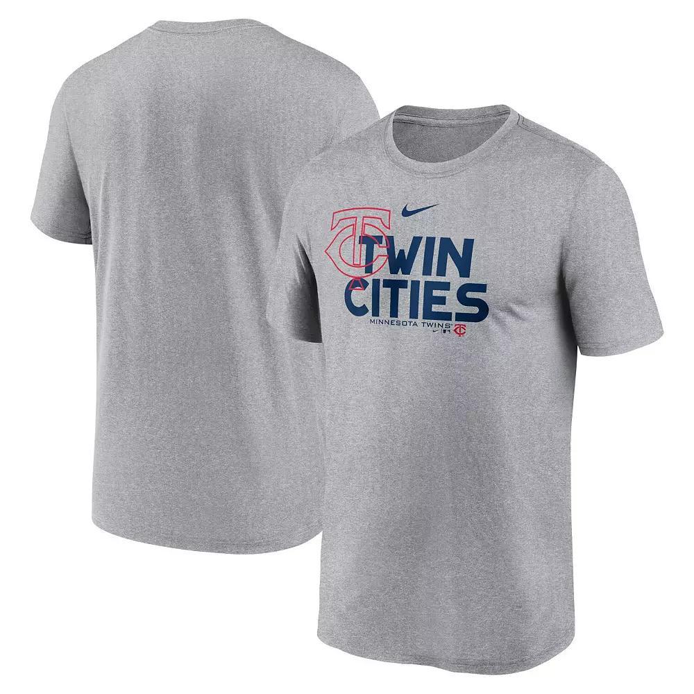 Men's Nike Heathered Charcoal Minnesota Twins Local Rep Legend Performance T-Shirt, Size: Small Product Image