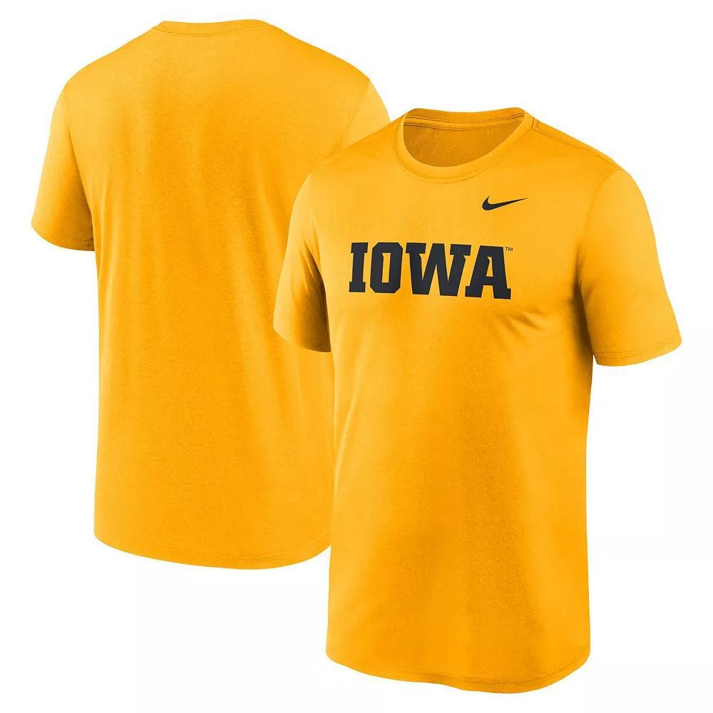 Men's Nike Gold Iowa Hawkeyes Primetime Legend Wordmark T-Shirt, Size: 2XL Product Image