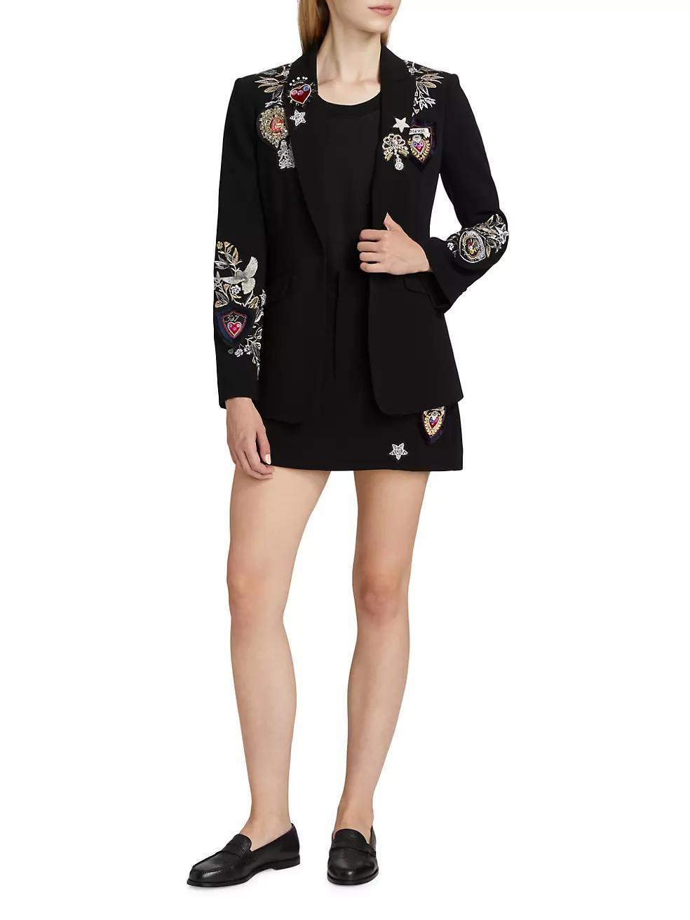 Cheyenne Embroidered Single-Breasted Blazer Product Image