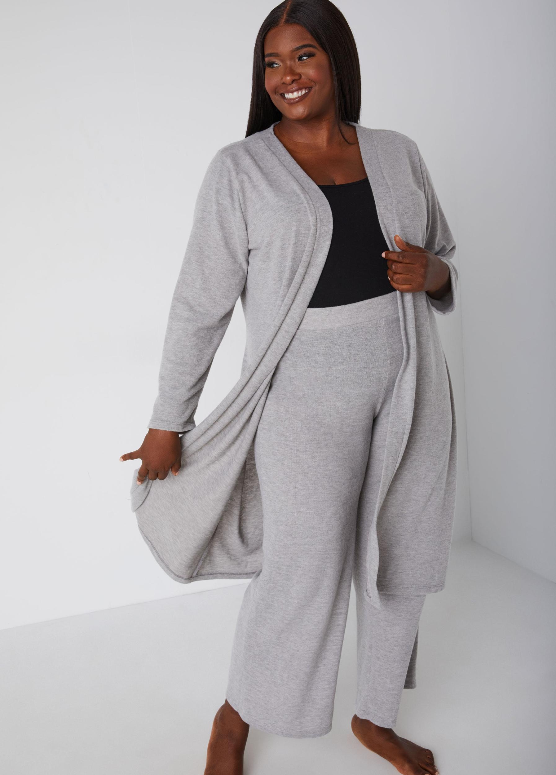 Plus Size Brushed Hacci Knit Lounge Pants Ashley Stewart Product Image
