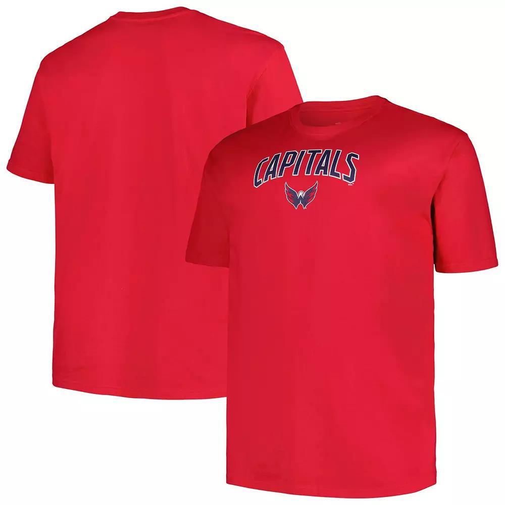 Men's Profile Red Washington Capitals Big & Tall Arch Over Logo T-Shirt,  Product Image