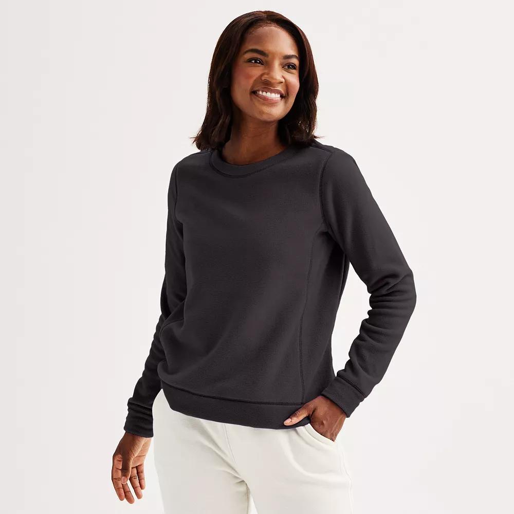 Womens Tek Gear Micro Fleece Crewneck Sweatshirt Product Image