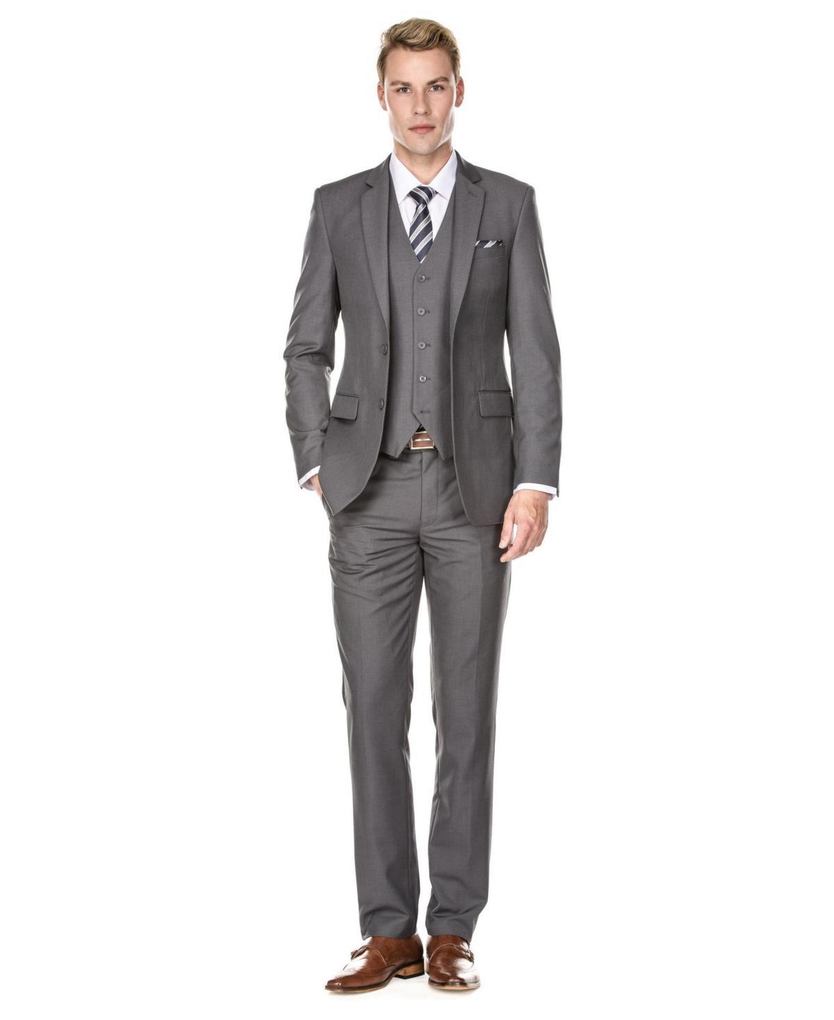 Braveman Mens 3-Piece Premium Vested 3-Piece Slim Fit Suit Product Image