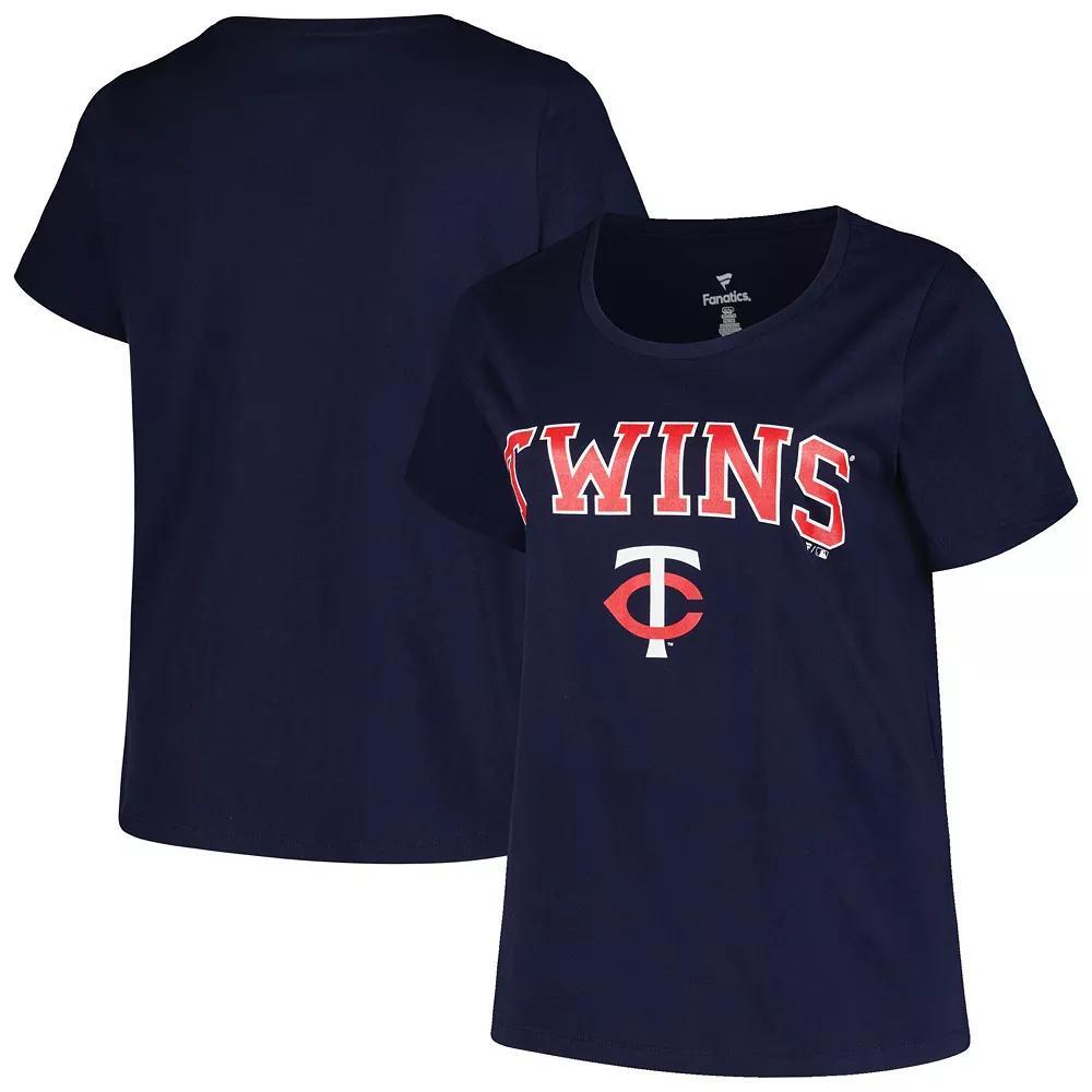 Women's Profile Navy Minnesota Twins Plus Size Arch Logo T-Shirt, Size: XL, Blue Product Image