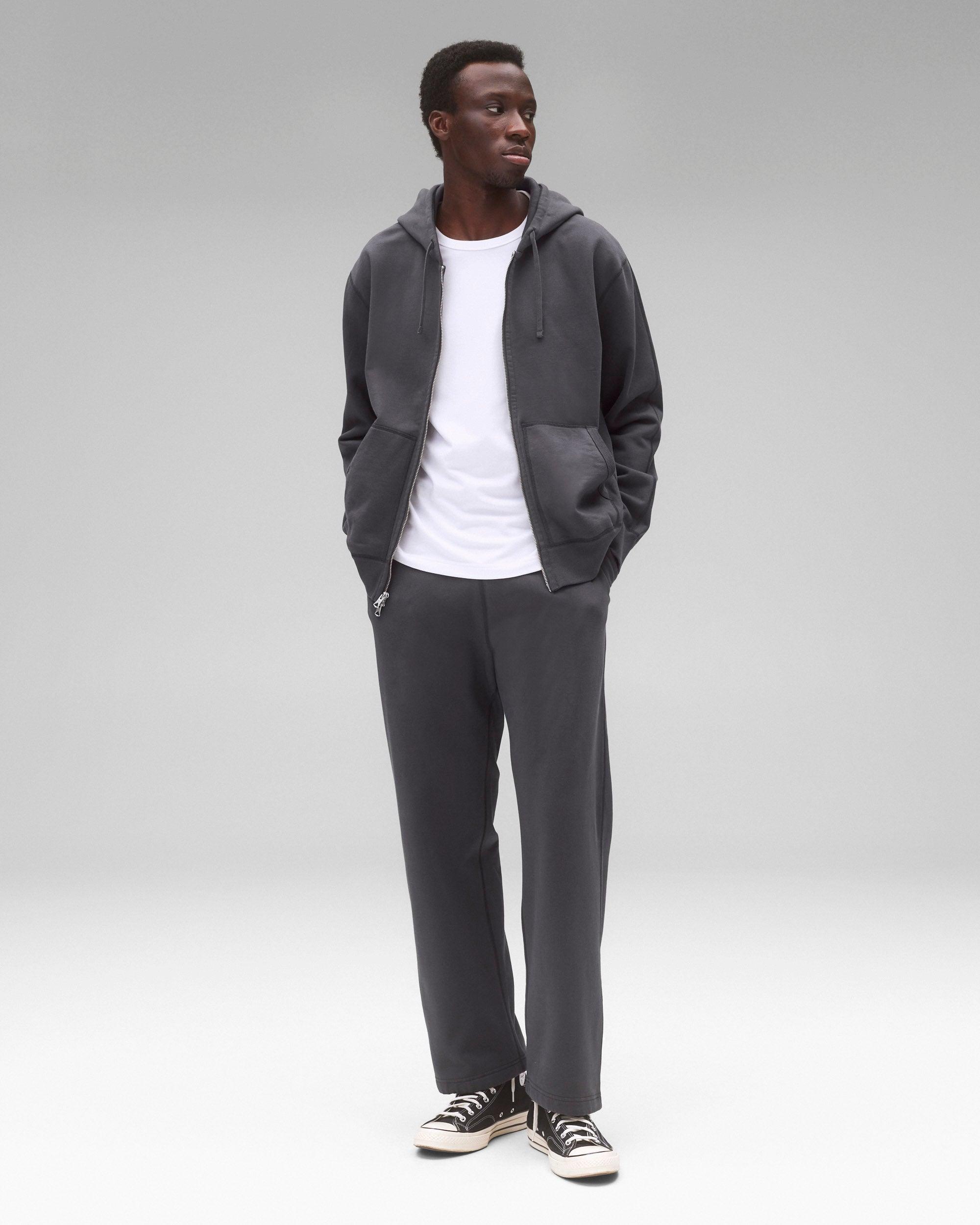 Midweight Terry Standard Zip Hoodie Male Product Image