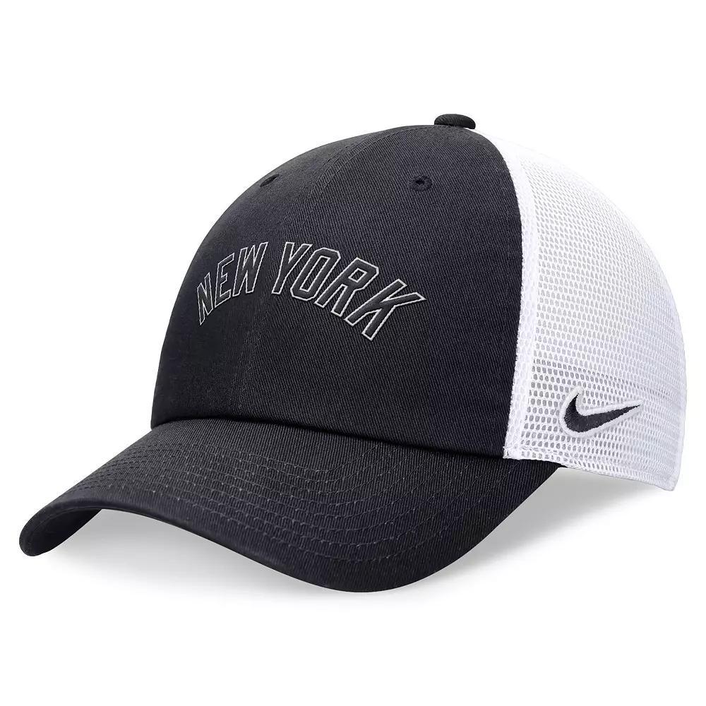 Men's Nike Red Los Angeles Angels Evergreen Wordmark Trucker Adjustable Hat,  Product Image