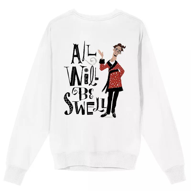 Men's Coraline All Will Be Swell Graphic Sweatshirt, Size: XL, White Product Image