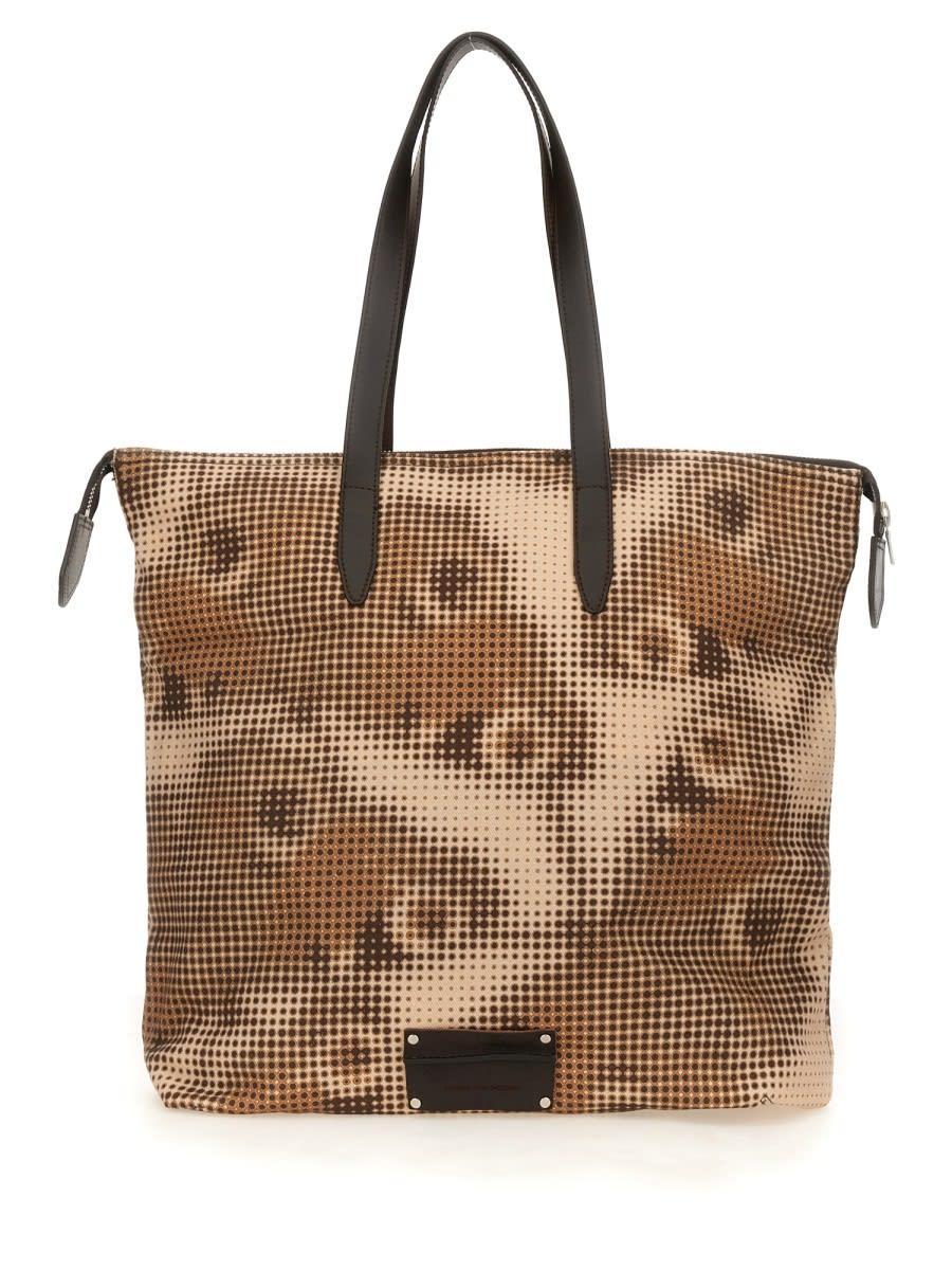 DRIES VAN NOTEN Printed Cotton Denim Tote Bag In Multicolour Product Image