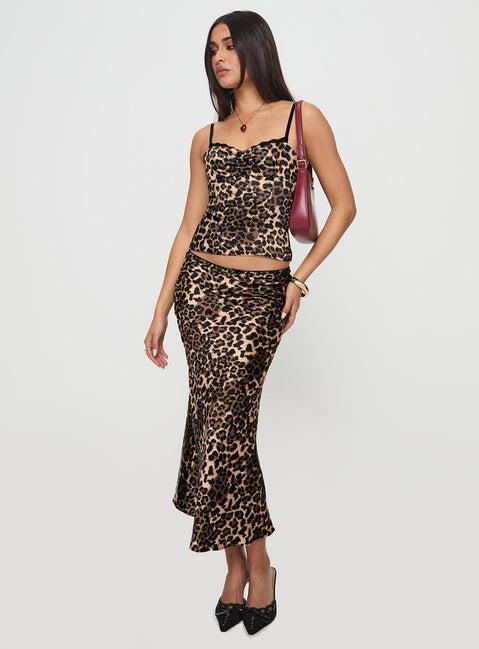 Enigmatic Maxi Skirt Leopard Product Image