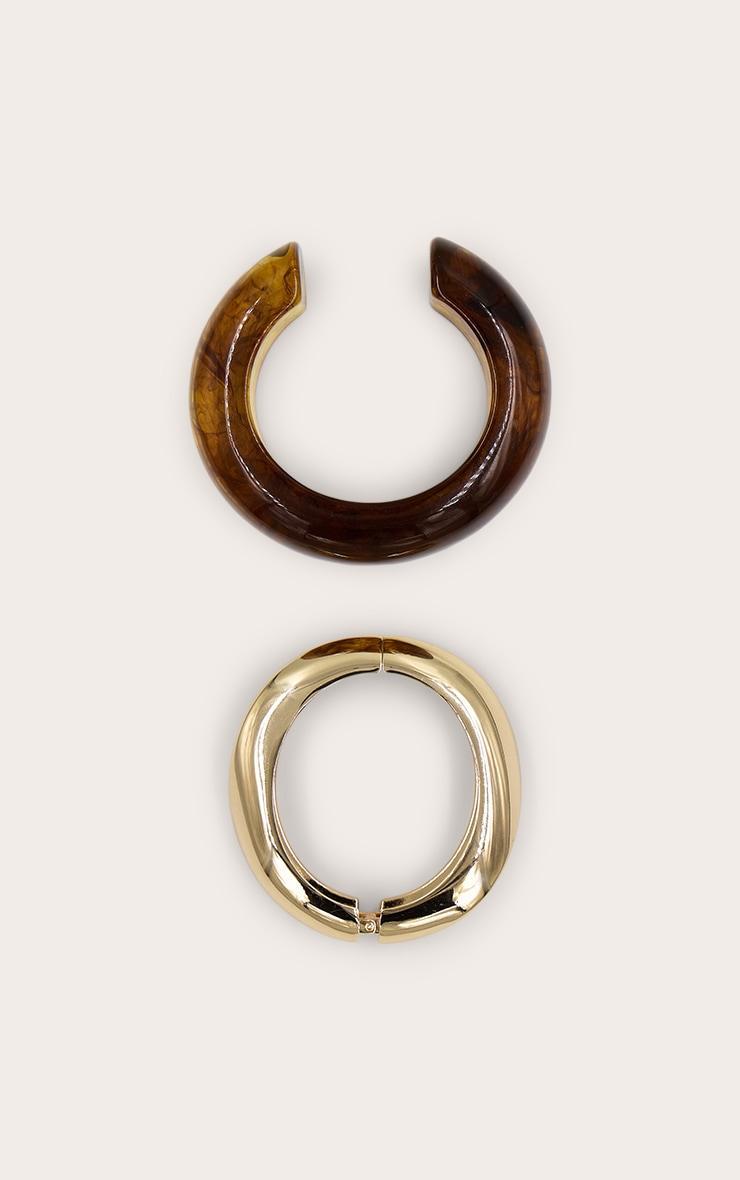 Butter Yellow Brown Resin Bangle Multipack Product Image