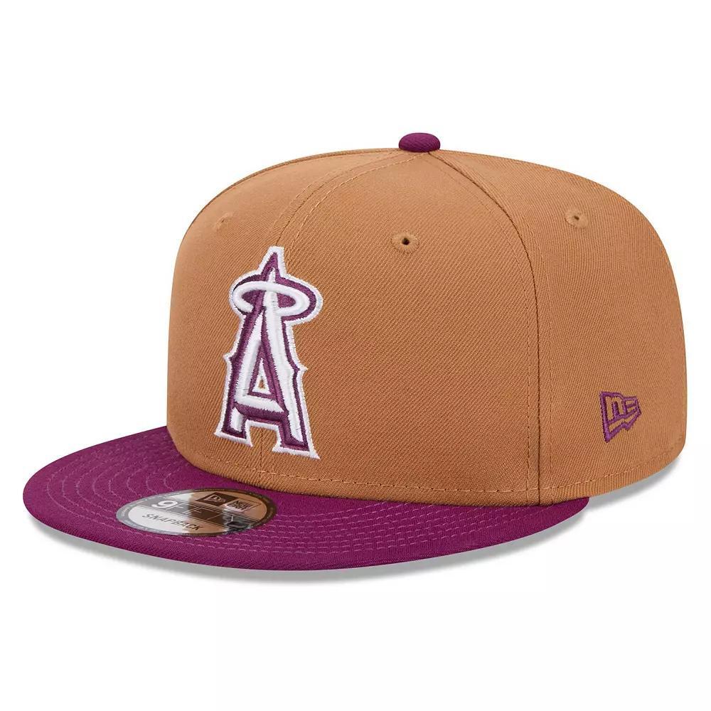 Men's New Era Brown/Purple Los Angeles Angels Color Pack Two-Tone 9FIFTY Snapback Hat Product Image
