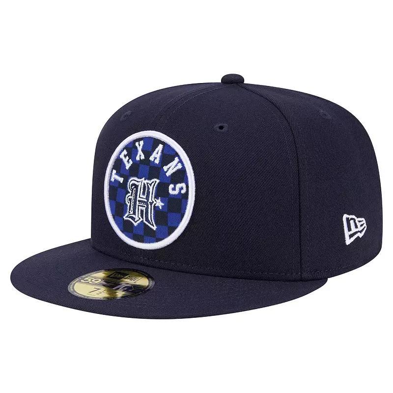 Men's New Era Royal Indianapolis Colts Checkered 59FIFTY Fitted Hat,  Product Image