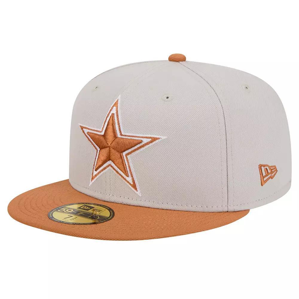 Men's New Era Stone/Brown Dallas Cowboys Two-Tone Color Pack 59FIFTY Fitted Hat,  Product Image