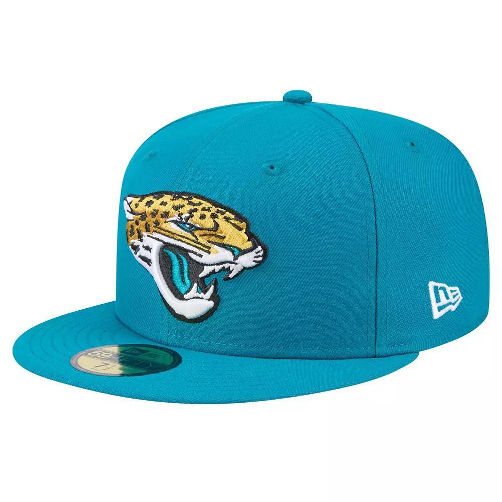 Men's New Era Teal Jacksonville Jaguars Main 59FIFTY Fitted Hat,  Product Image