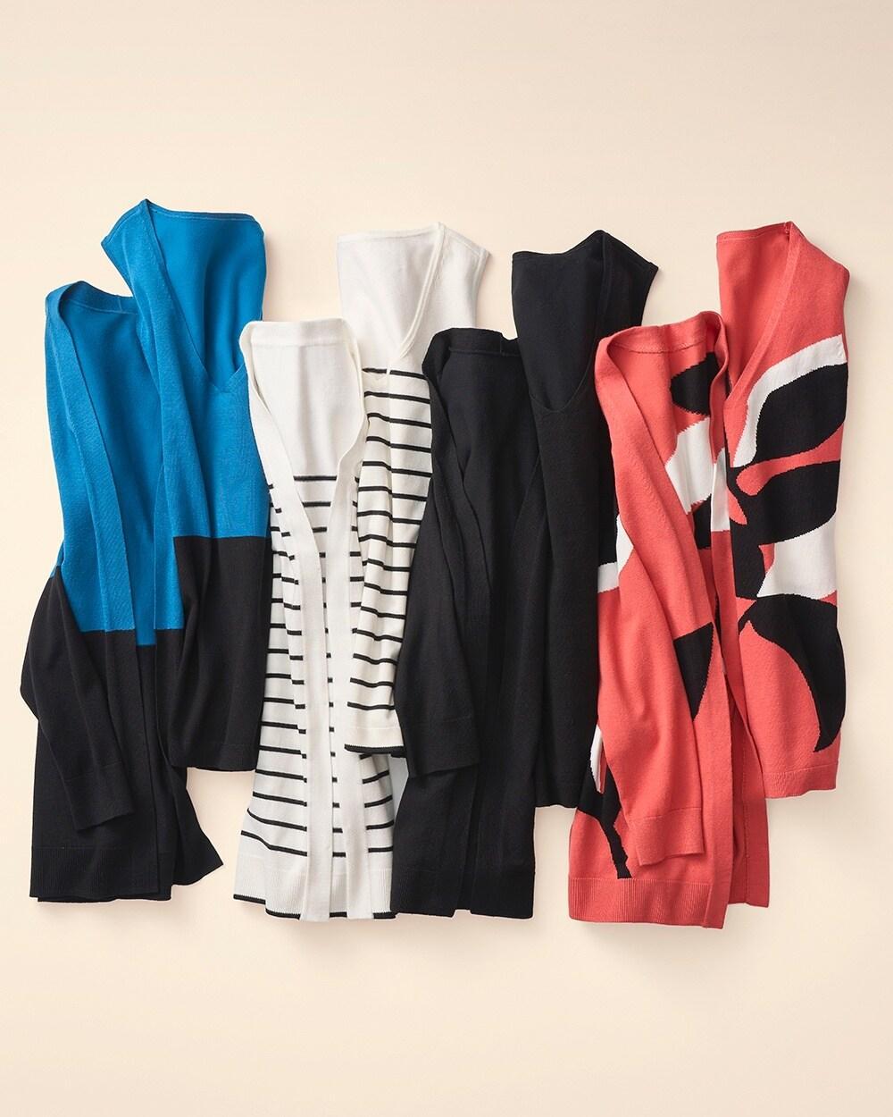 Colorblock Long Sleeve Cardigan Product Image