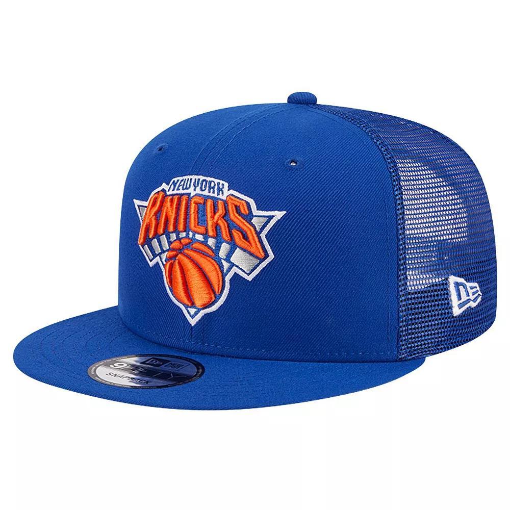 Men's New Era Blue New York Knicks Evergreen Meshback 9FIFTY Snapback Hat Product Image