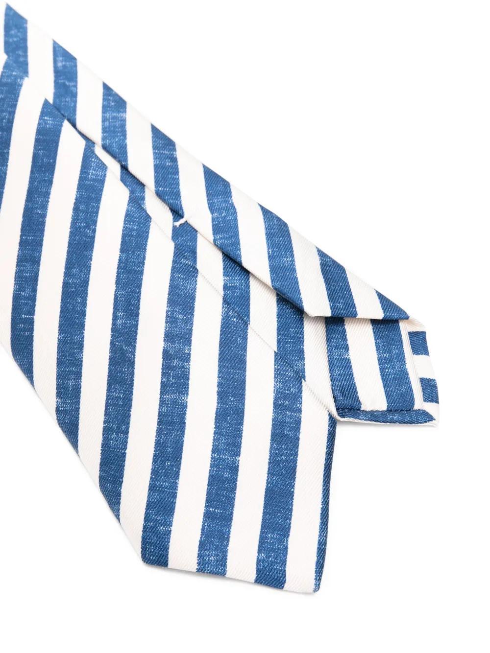 KITON Striped Tie In Blue Product Image