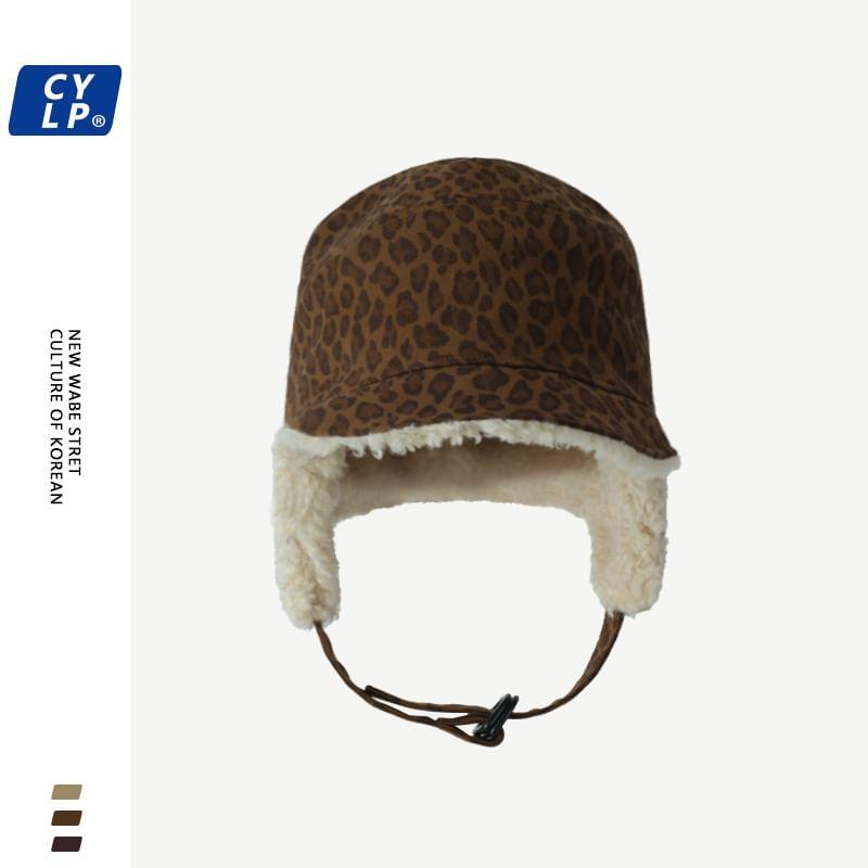 Leopard Print Trapper Hat Product Image