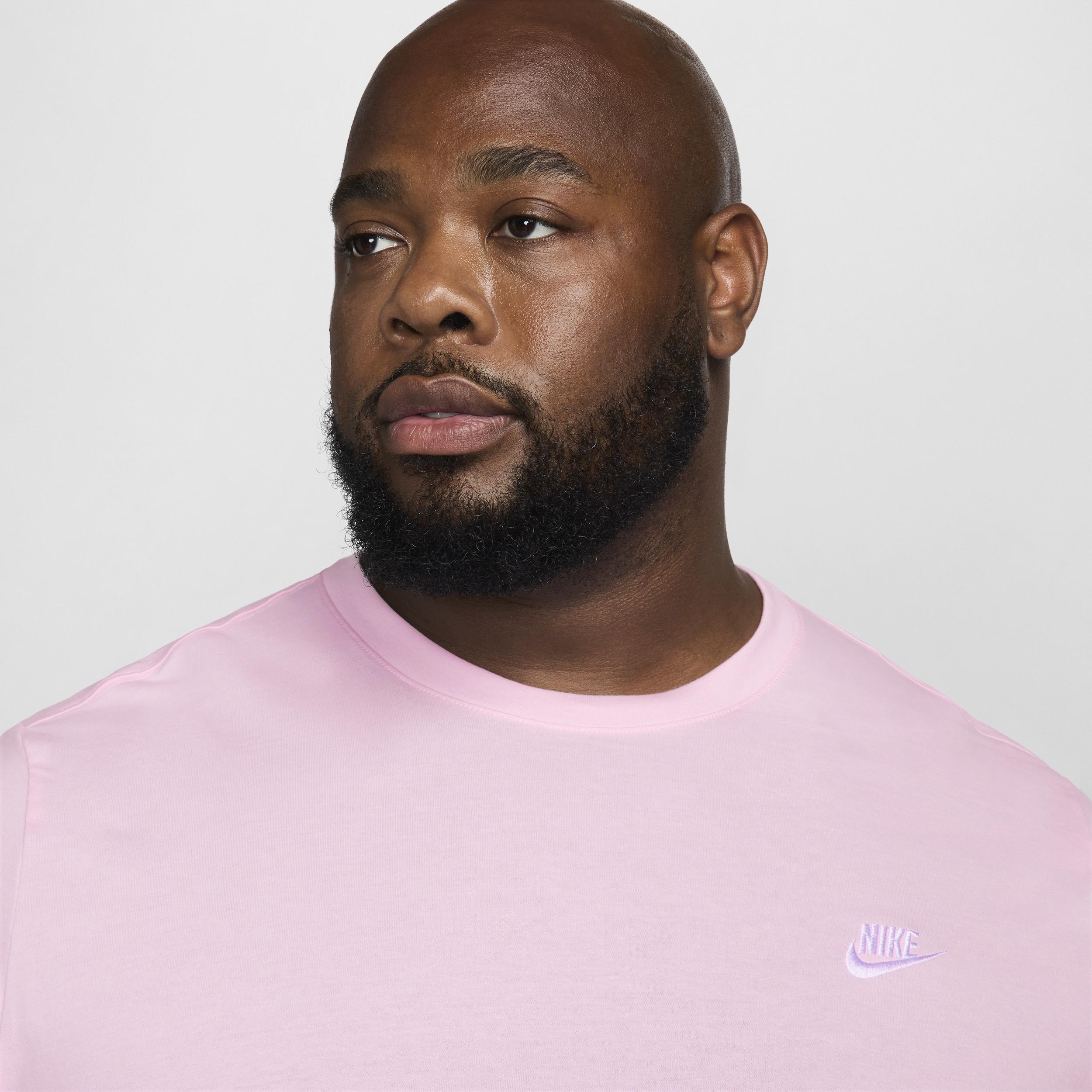 Nike Club unisex T-shirt in pink Product Image