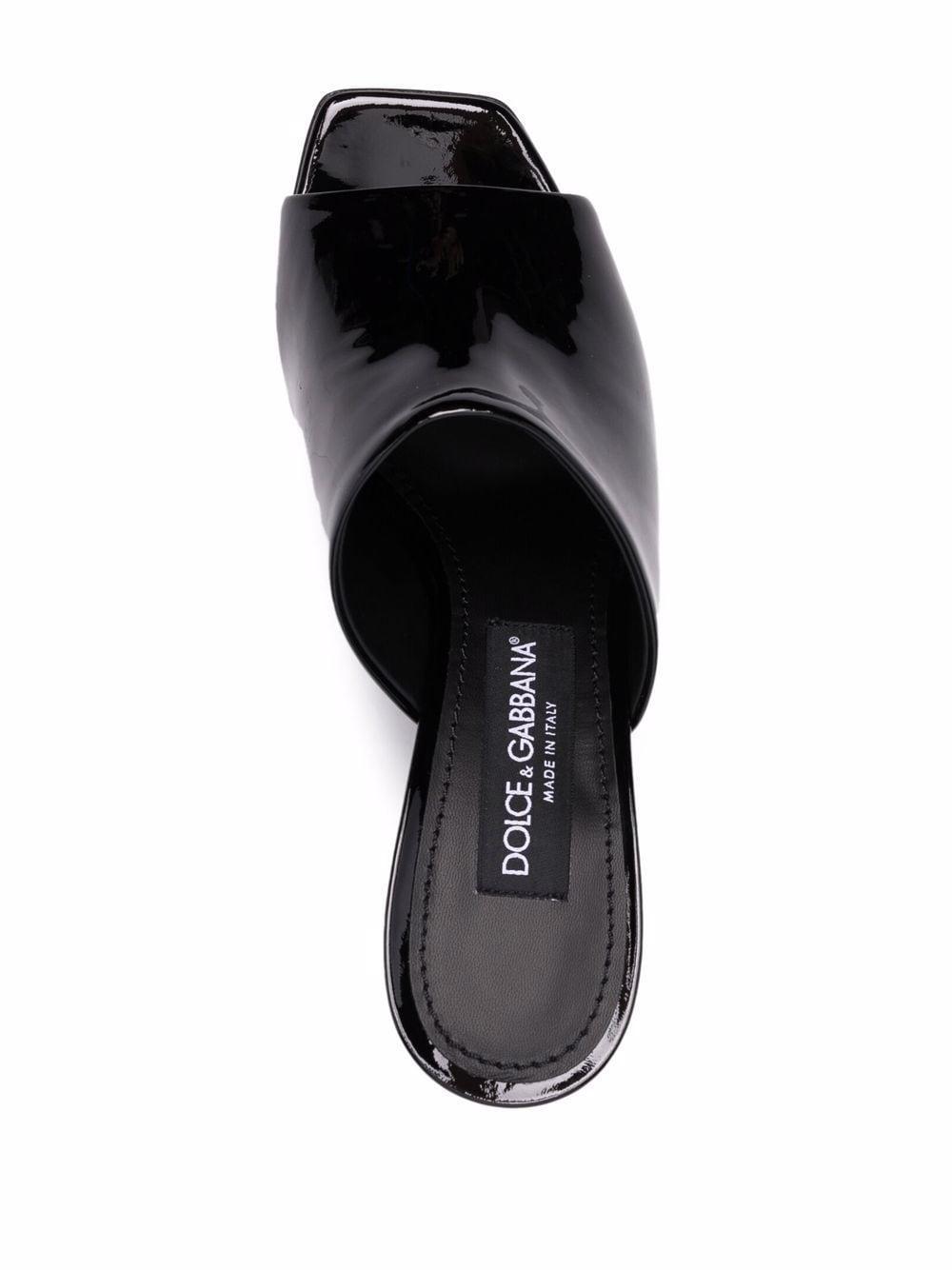 Black Patent Leather Mules With Dg Heel In Nero Product Image