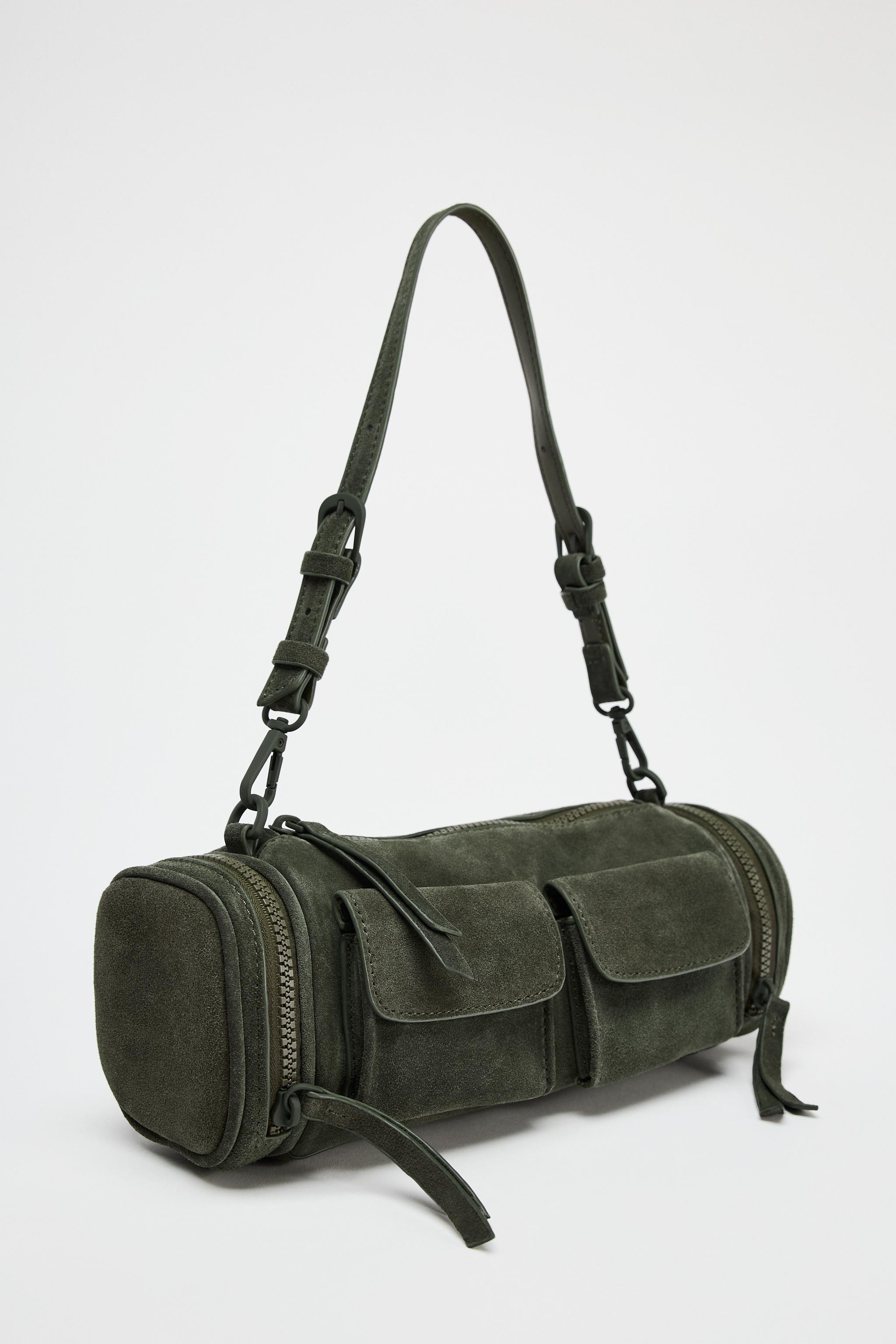 POCKETS SUEDE SHOULDER BAG Product Image