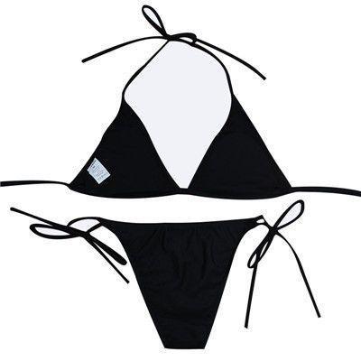 Set: Halter-Neck Bikini + Self-Tie Bottom Product Image