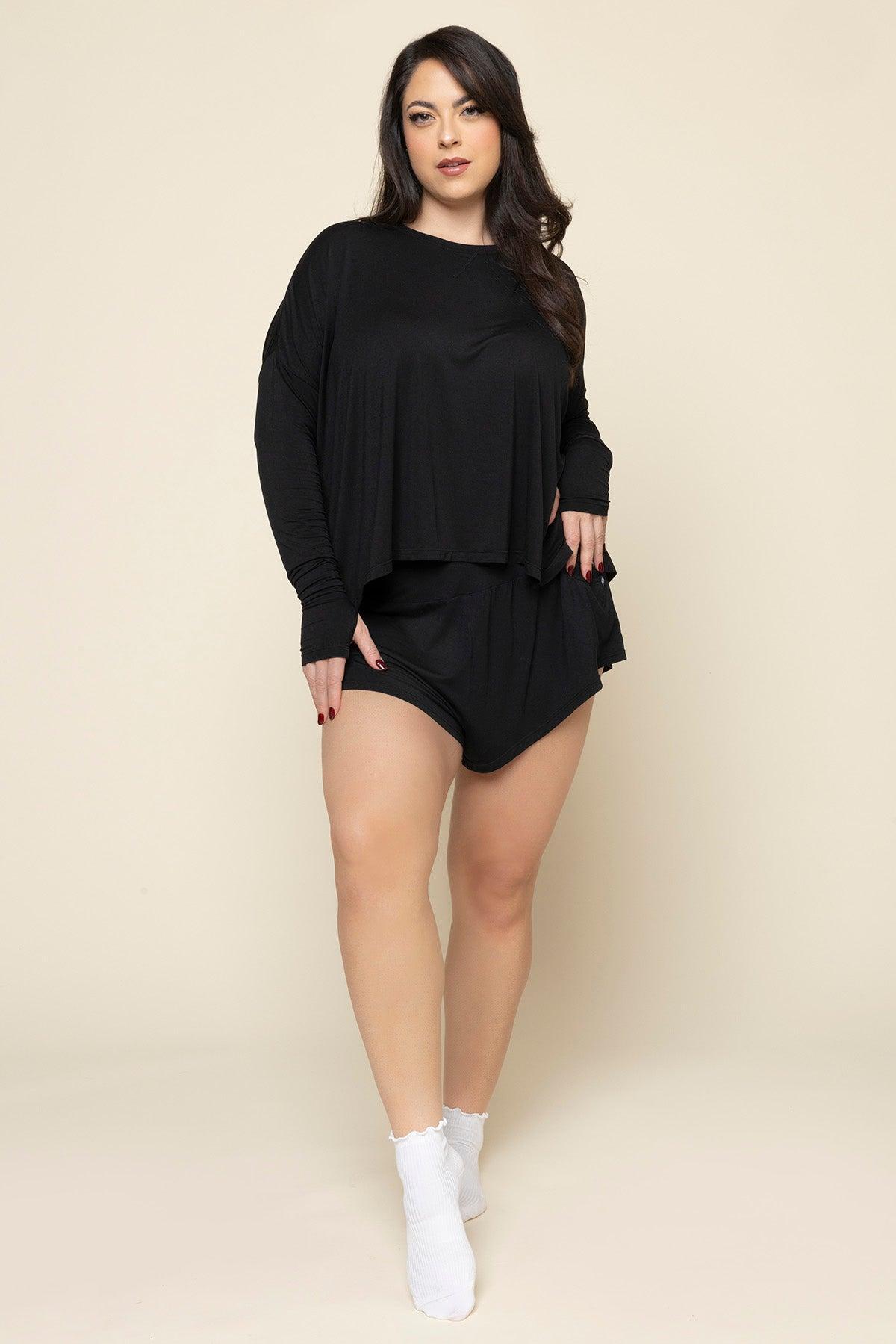 The Perfect Long Sleeve Top - Black Product Image