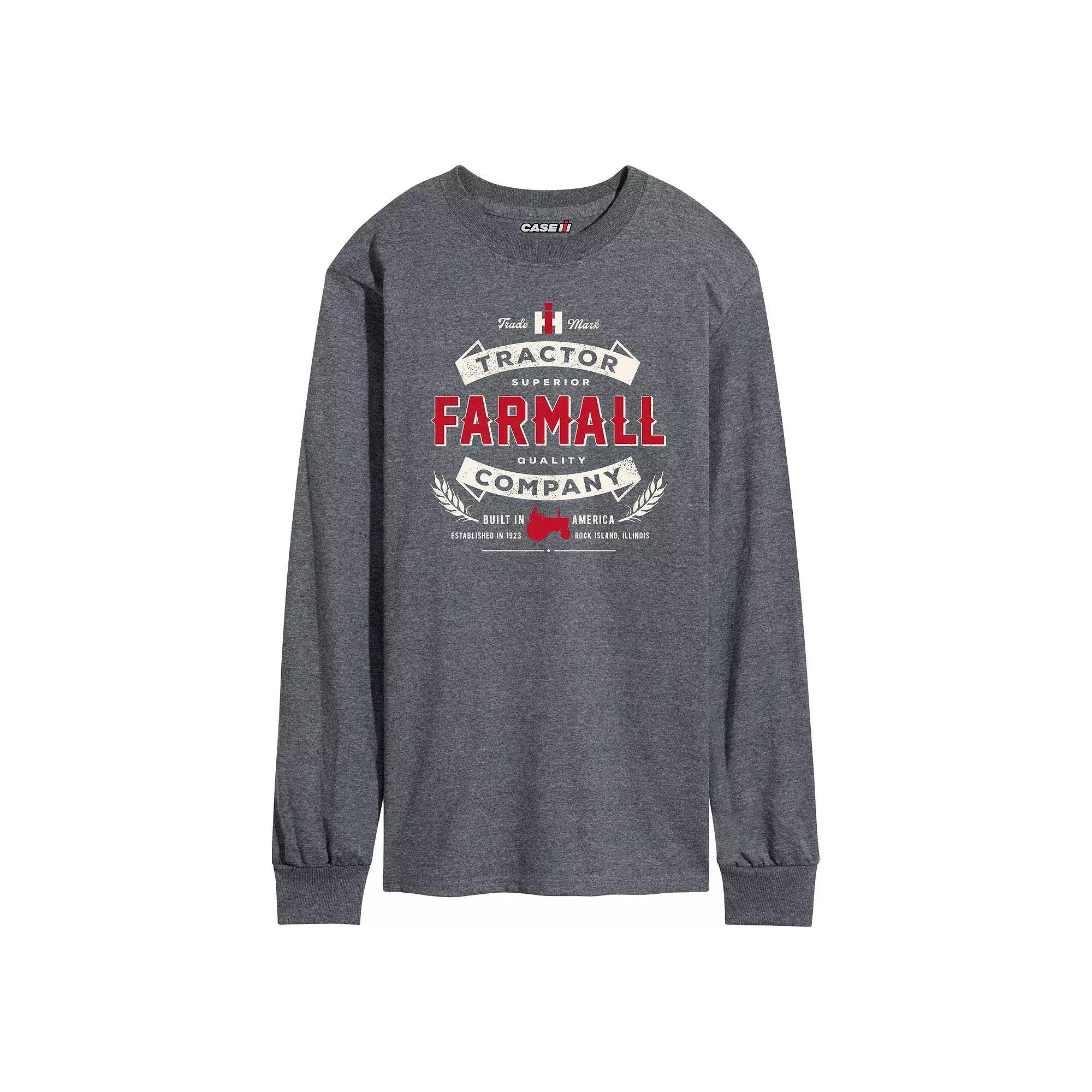 Men's Case IH Tractor Company Badge Long Sleeve Graphic Tee, Size: Large, Gray Product Image