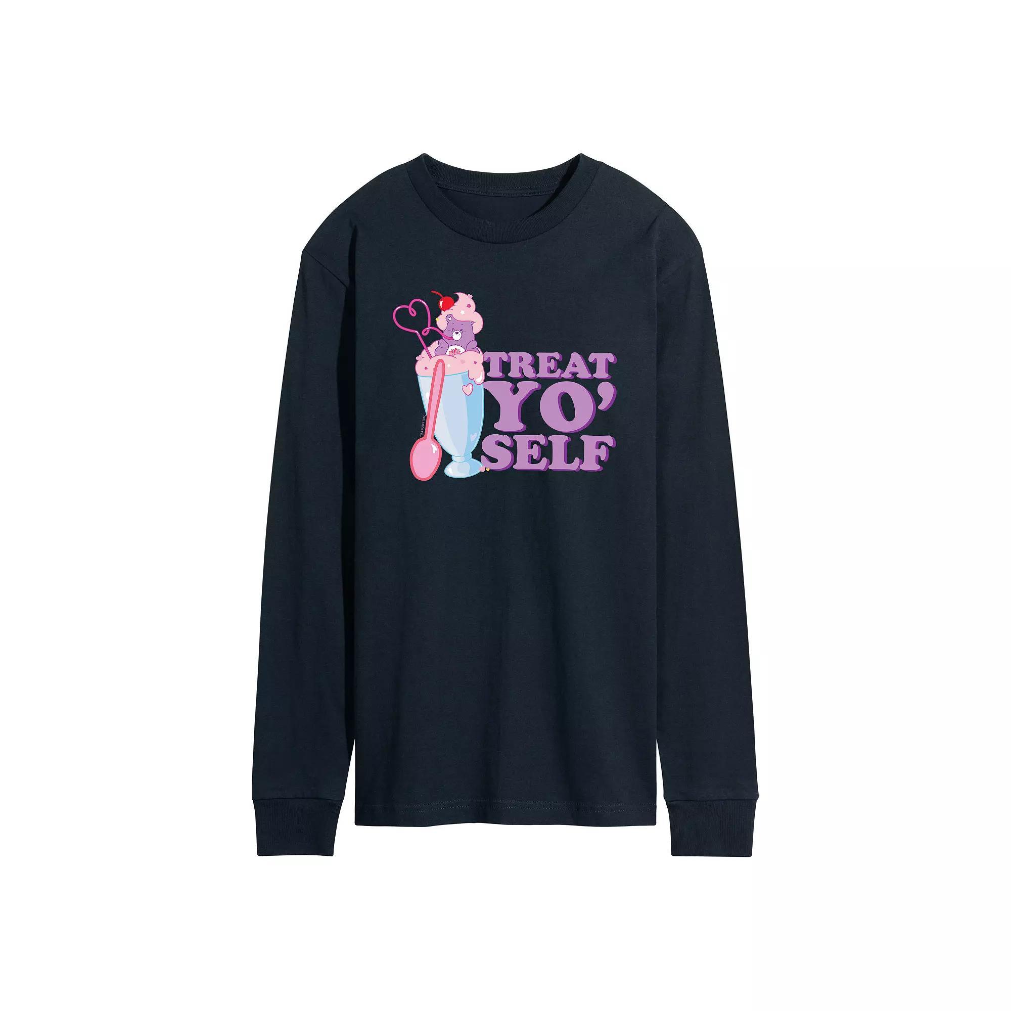 Men's Care Bears Treat Yo' Self Long Sleeve Graphic Tee, Size: XXL, Blue Product Image