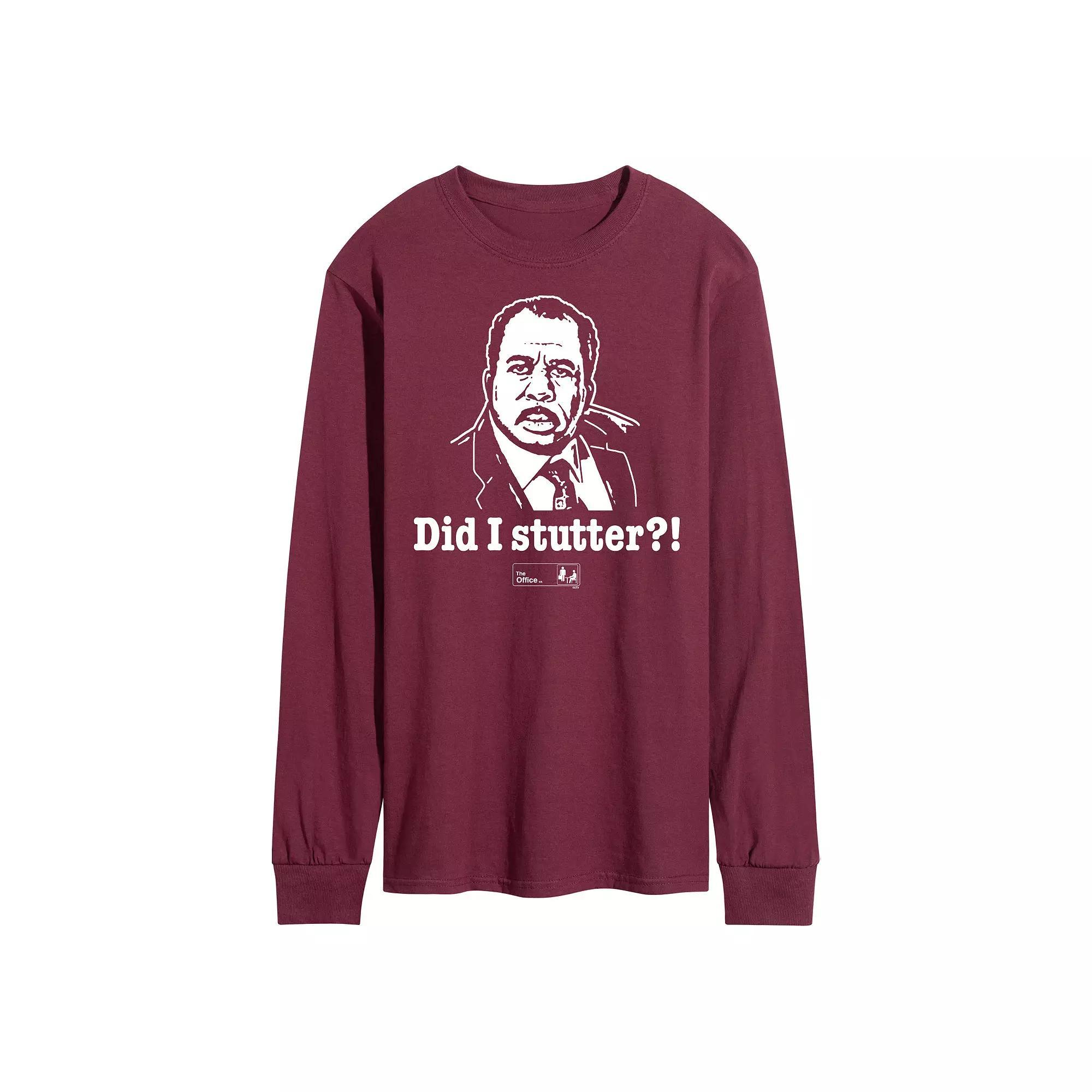 Men's The Office Did I Stutter Long Sleeve Tee,  Product Image
