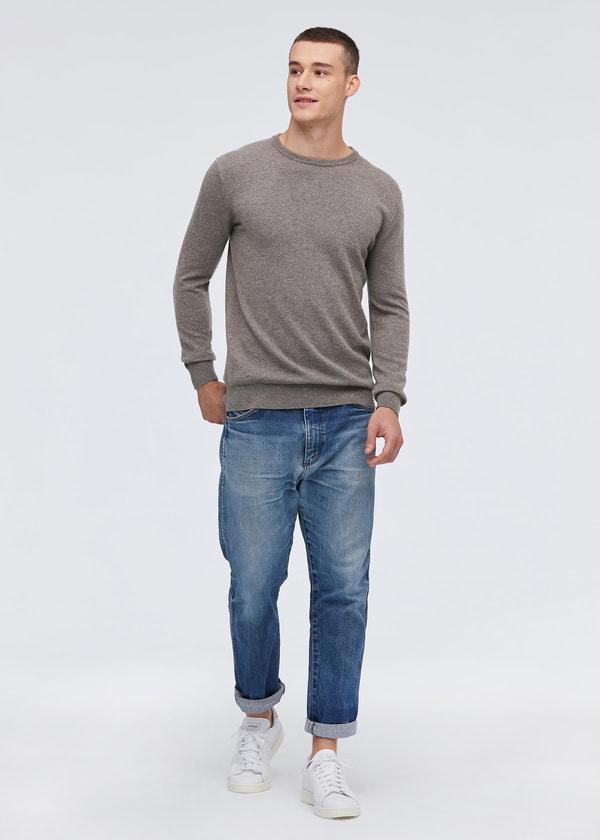 Crew Neck  Classic  Soft Cashmere Sweater For Men Product Image