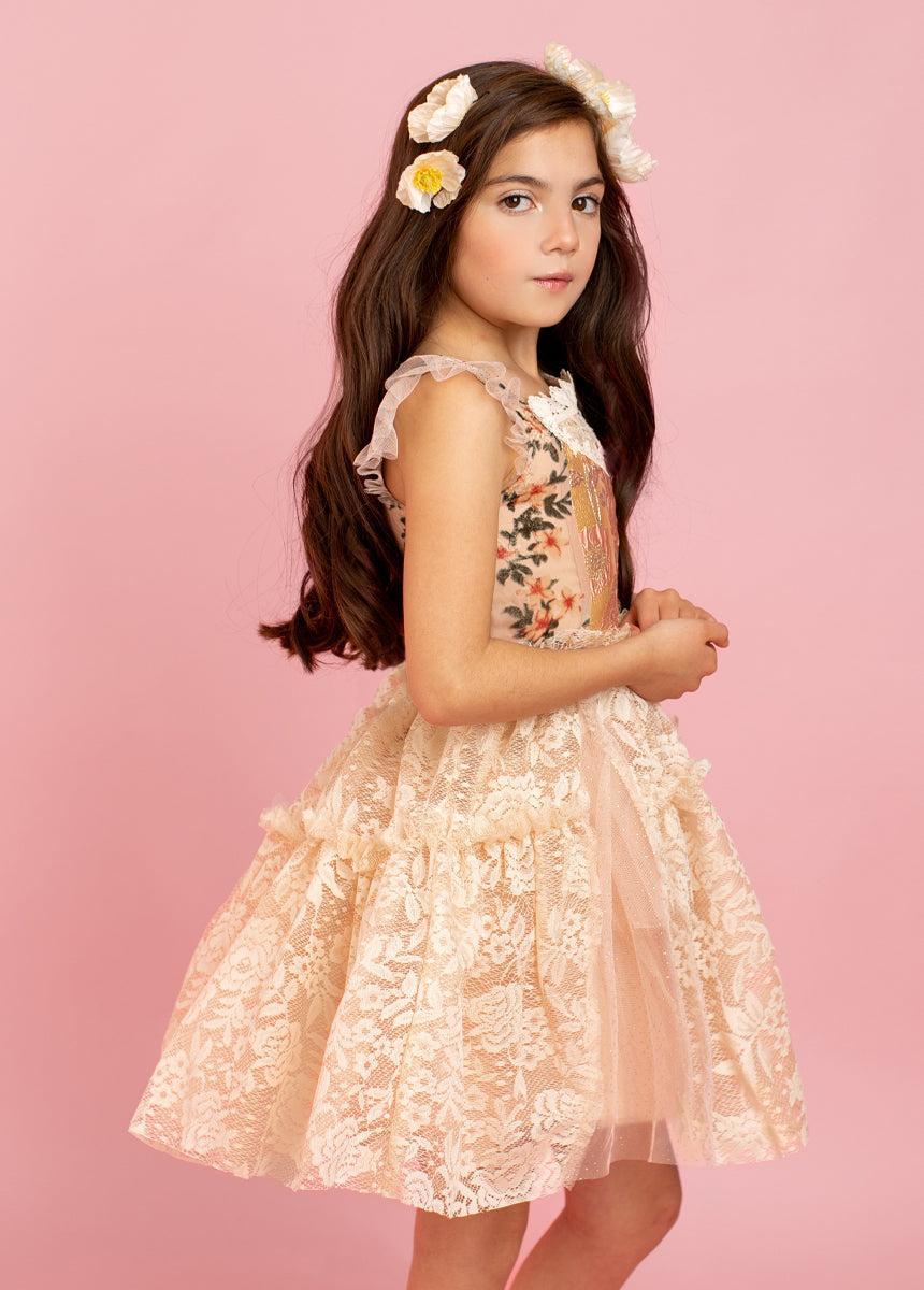 Zaliki Dress in Shell Girls Product Image