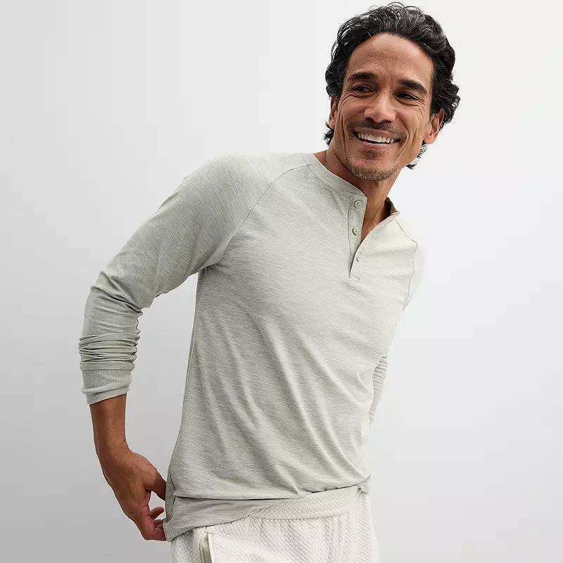 Men's FLX Long Sleeve Luxury Soft Wander Henley,  Product Image