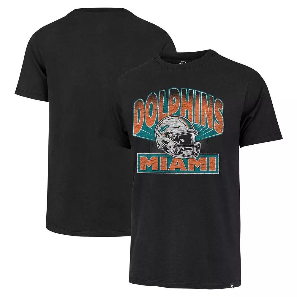Men's '47 Black Miami Dolphins Amplify Franklin T-Shirt, Size: Small Product Image
