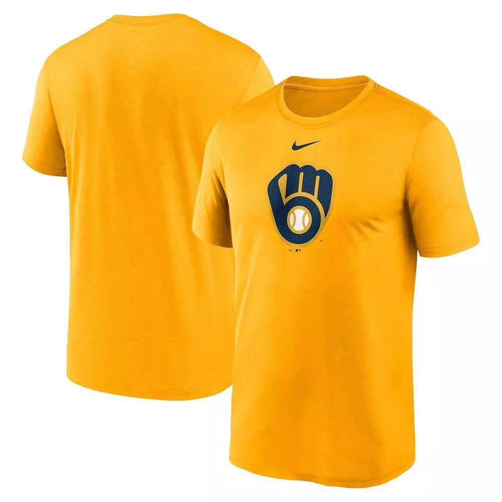 Men's Nike Gold Milwaukee Brewers Legend Fuse Large Logo Performance T-Shirt,  Product Image
