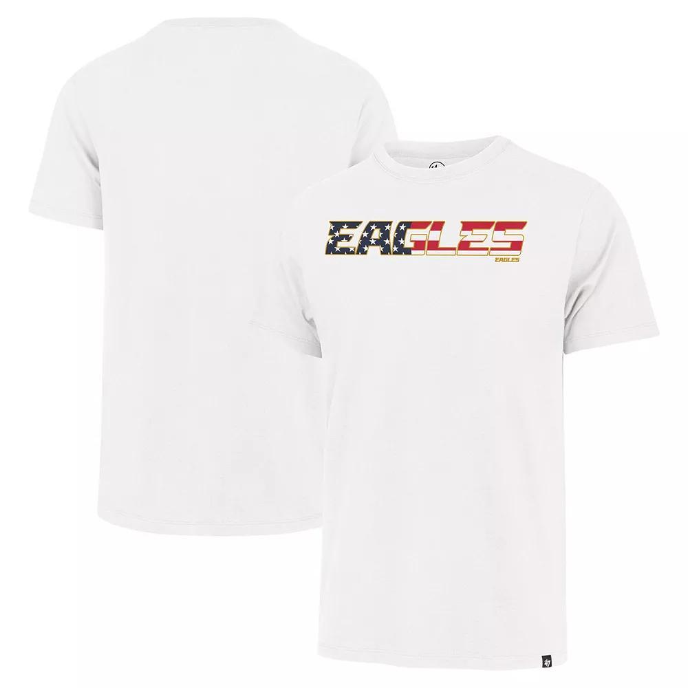 Men's '47 White Philadelphia Eagles Flag Script Franklin T-Shirt,  Product Image