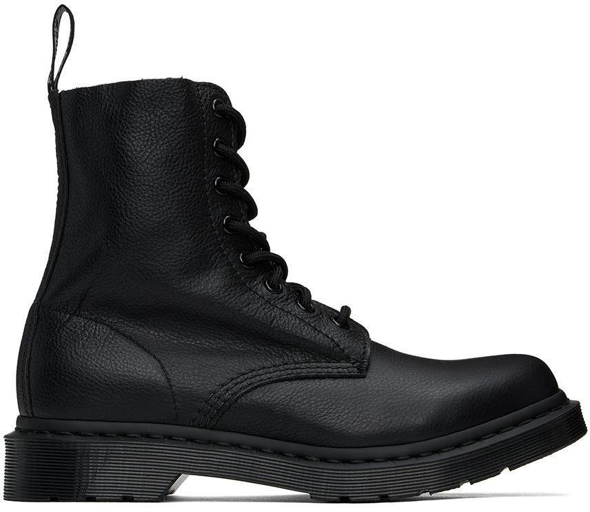 DR. MARTENS' Black 1460 Pascal Mono Boots In Black Virginia Product Image