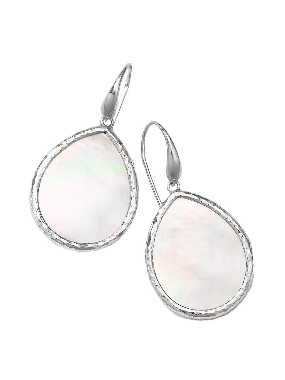 Womens Rock Candy Sterling Silver & Mother-Of-Pearl Small Teardrop Earrings Product Image