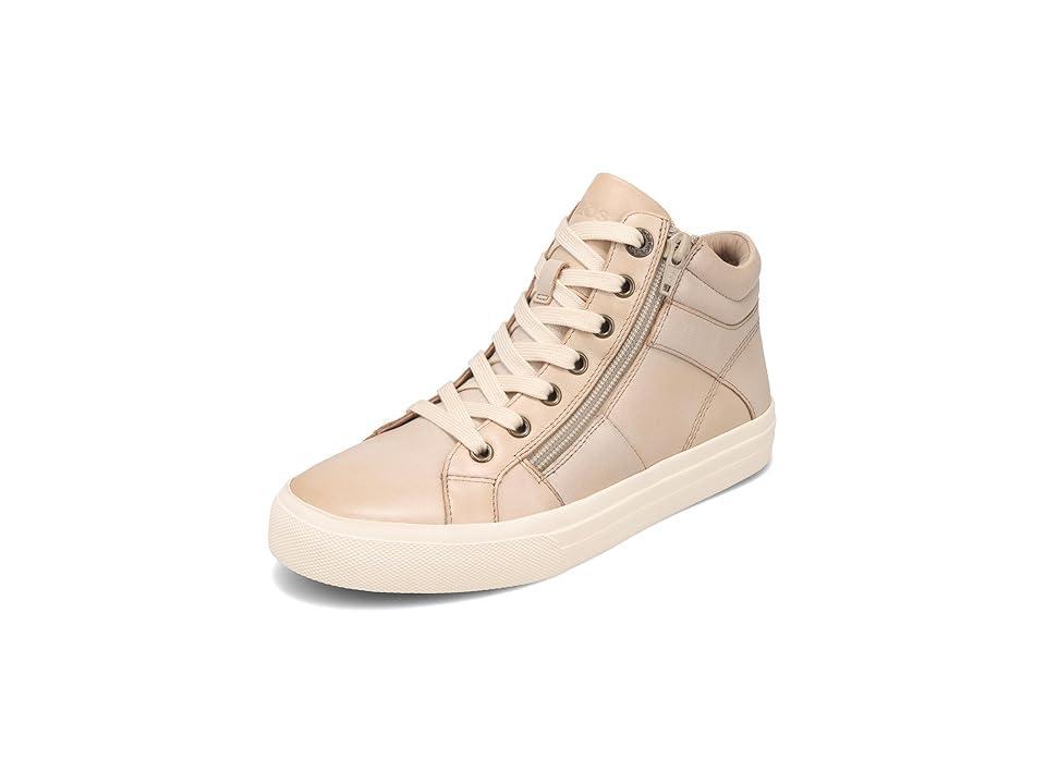 Taos Footwear Womens Winner High Top Leather Side Zip Sneakers Product Image